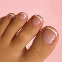 Faux ongle french pied