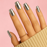 Faux ongles argenté