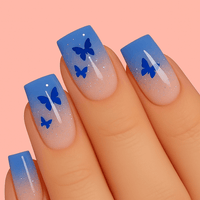 Faux ongles bleu turquoise