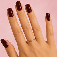 Burgundy false nails
