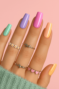 Faux ongles dégradé de couleur