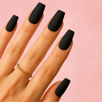 Faux ongles noir mate