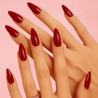 Faux ongles rouge long