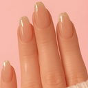 Uñas postizas con purpurina transparente