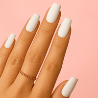 faux ongles blanc mat