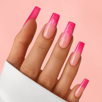 faux ongles dégradé rose