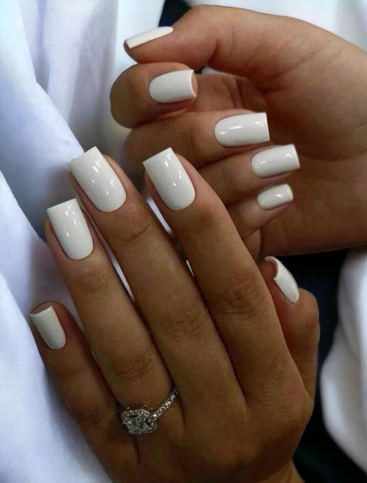 Faux Ongles Blanc Court