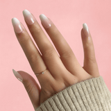 Faux ongle dégradé blanc
