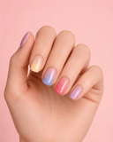 Faux ongle multicolore pastel