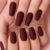 Faux ongle rouge mat