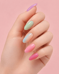 Faux ongles arc en ciel