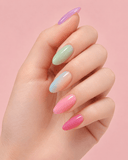Faux ongles arc en ciel