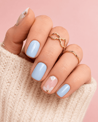 Faux ongles bleu clair