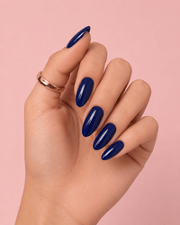 Faux ongles bleu marine

