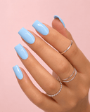 Faux ongles bleu pastel