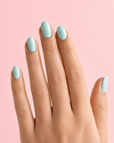 Uñas postizas de color azul turquesa