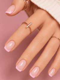 Faux ongles french rose
