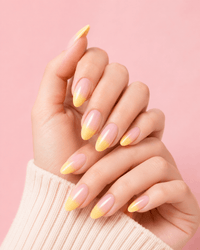 Faux ongles jaune pastel