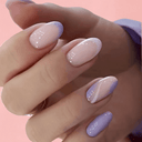 Lilac false nails