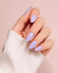 Pastel purple false nails