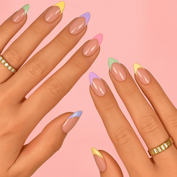 Faux ongles multicolores