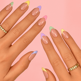 Faux ongles multicolores