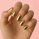 Gold fake nails