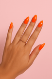 Faux ongles orange fluo