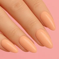 Faux ongles orange pastel