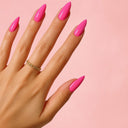 Faux ongles rose fluo
