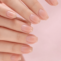 Faux ongles transparent pailleté