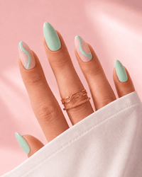 Faux ongles vert pastel