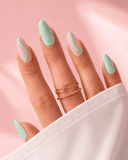 Faux ongles vert pastel