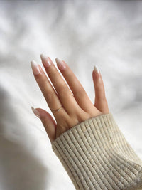 Faux ongle dégradé blanc
