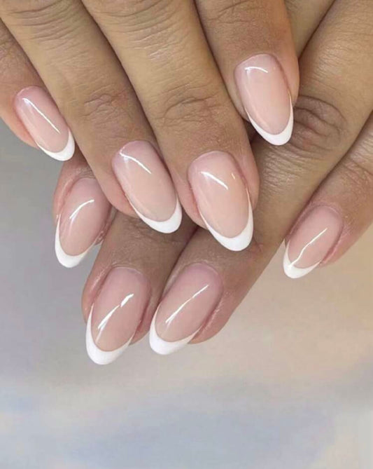 Faux ongles bout blanc