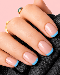 Faux ongles french bleu