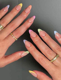 Faux ongles multicolores