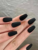 Faux ongles noir mate