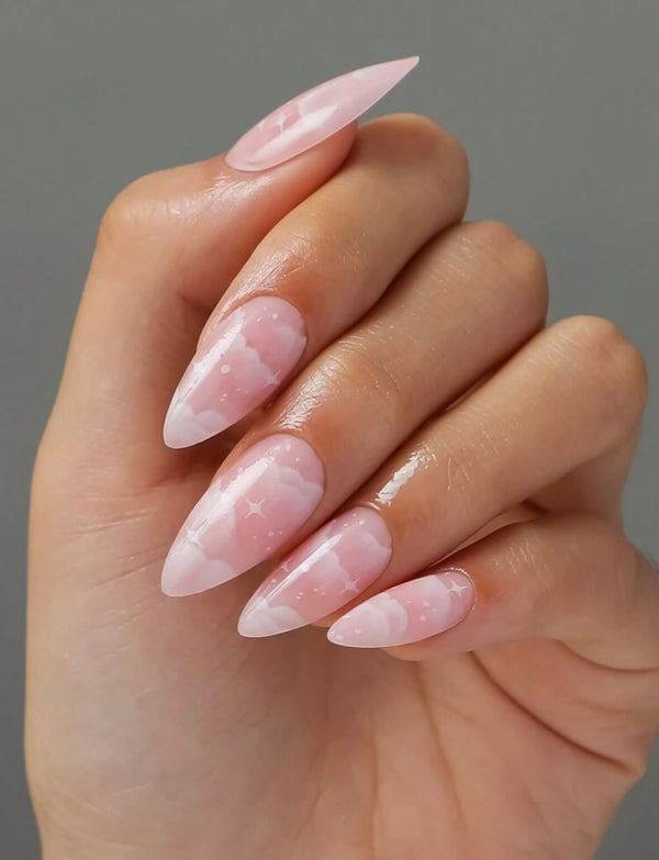 Faux ongles nuage