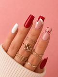 Ongle noël bordeaux