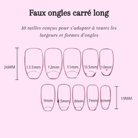 Black French False Nails