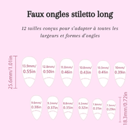 Faux ongles rouge long