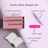 Faux ongles french couleur