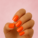 Orange fake nails