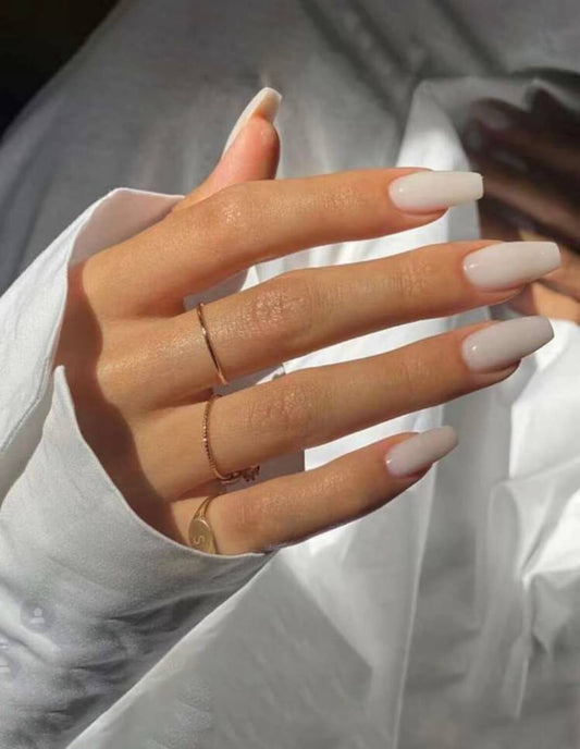 faux ongles blanc casse