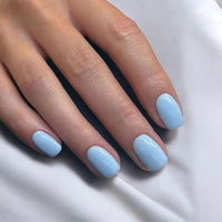 Faux ongles bleu pastel