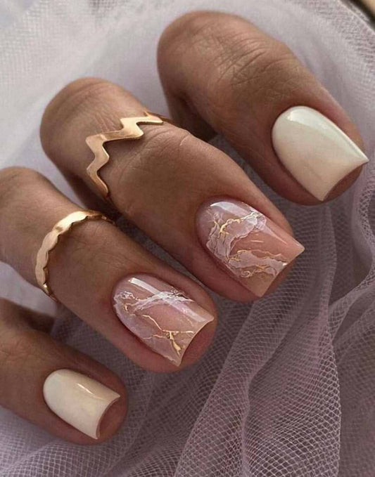Faux ongles marbre