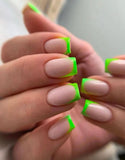 Faux ongles vert fluo