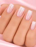 ongle baby boomer paillette