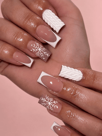 ongle noel flocon